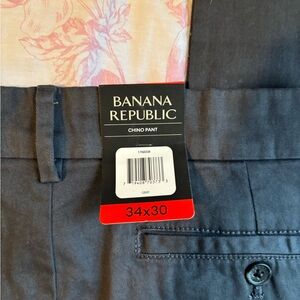 Banana Republic Gray Chino Khakis Flat Front